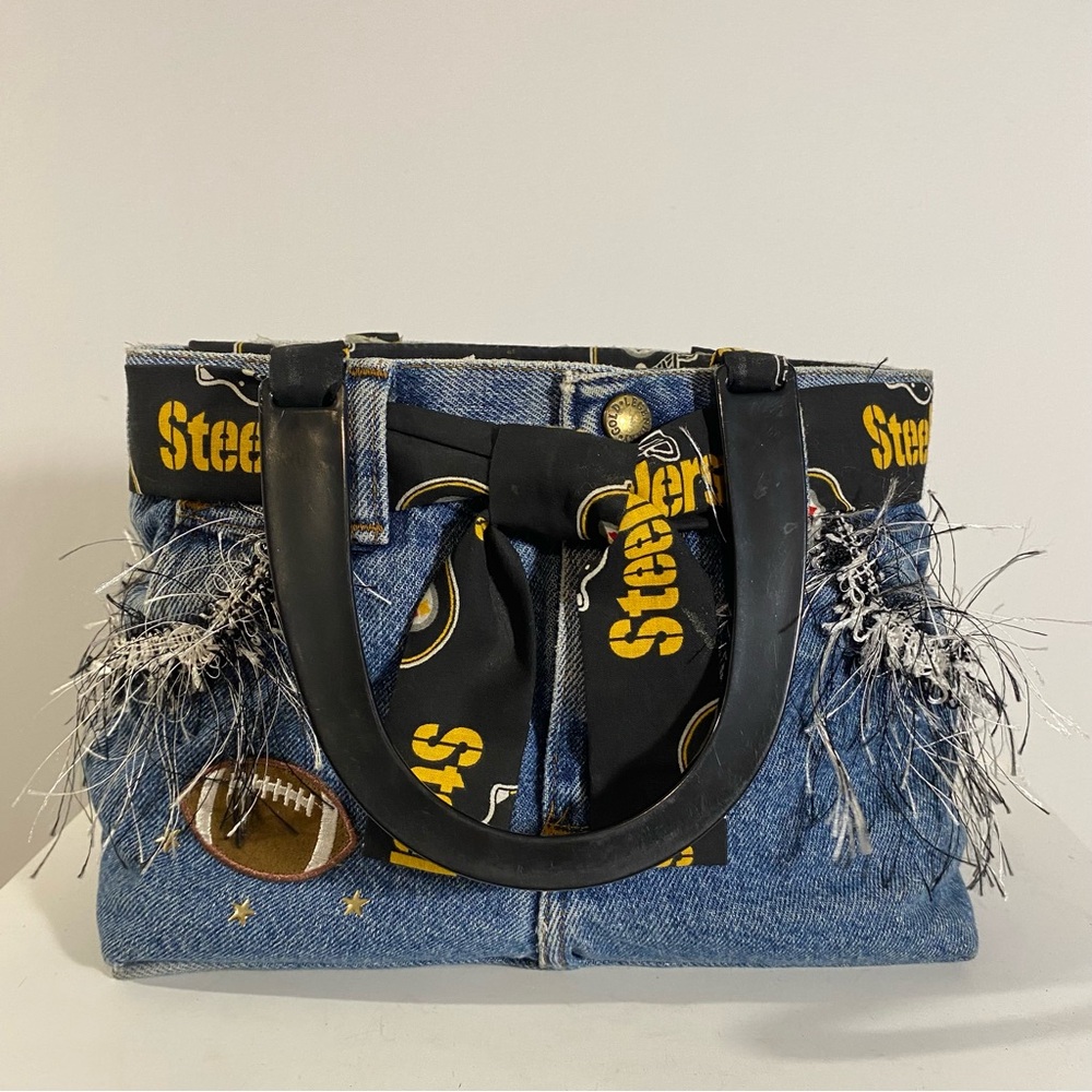 Pittsburgh Steelers Denim Purse Handbag - Picture 1 of 6